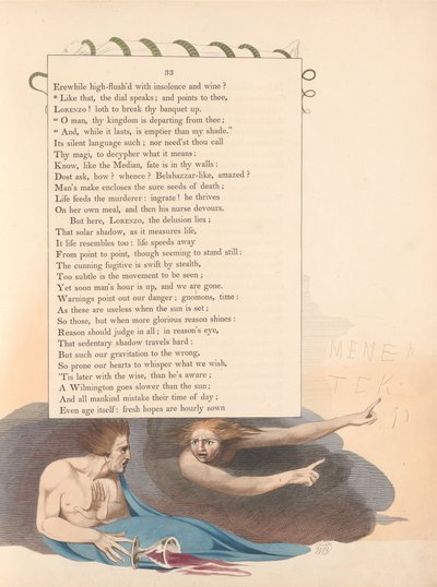 Pensieri notturni di Young, Pagina 33, Come quello, il quadrante parla; e punta a te da William Blake